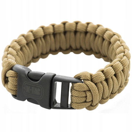 BRANSOLETKA SURVIVALOWA TAKTYCZNA PARACORD 550 M-TAC COBRA L COYOTE KHAKI