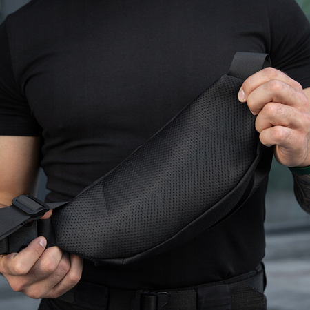 NERKA TAKTYCZNA SASZETKA TORBA BIODROWA M-TAC ELITE HEX - CZARNA BLACK