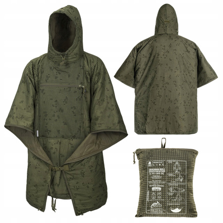 PONCZO PONCHO UNIWERSALNE HELIKON SWAGMAN ROLL - DESERT NIGHT CAMO ZIELONE