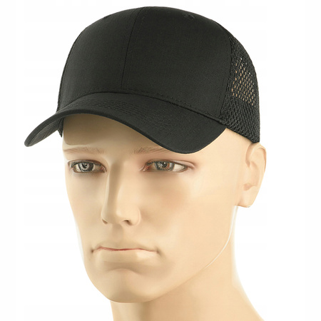 CZAPKA Z DASZKIEM BEJSBOLÓWKA MĘSKA M-TAC VENT FLEX RIP-STOP - CZARNA BLACK