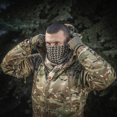 ARAFATKA CHUSTA OCHRONNA M-TAC SHEMAGH WZÓR W CZASZKI - COYOTE BLACK KHAKI