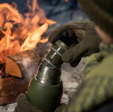 TERMOS TURYSTYCZNY 750 ML PRÓŻNIOWY PODWÓJNE ŚCIANKI M-TAC MILITARNY OLIVE