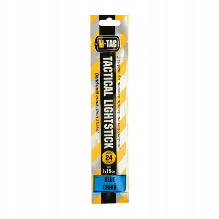 ŚWIATŁO CHEMICZNE ŚWIETLIK LIGHTSTICK GLOWSTICK M-TAC 15CM 24H NIEBIESKIE