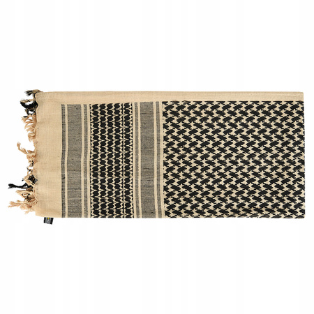 ARAFATKA CHUSTA OCHRONNA M-TAC SHEMAGH WZÓR W KRATĘ PUSTYNNY KHAKI / BLACK