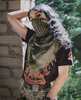 ARAFATKA CHUSTA OCHRONNA M-TAC SHEMAGH WZÓR W KRATĘ - ZIELONA FOLIAGE GREEN
