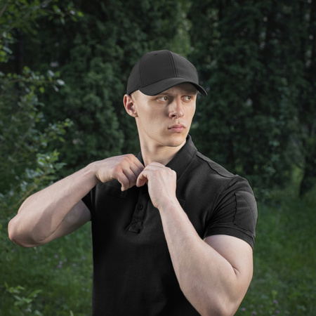 CZAPKA Z DASZKIEM SOFTSHELL M-TAC FLEX LIGHTWEIGHT DWR L/XL - CZARNA BLACK