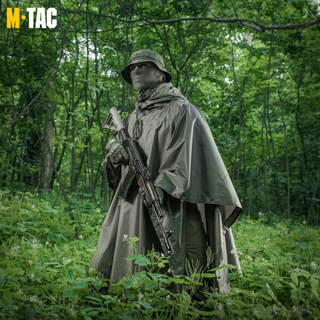 PONCHO PELERYNA PRZECIWDESZCZOWA PONCZO PAŁATKA M-TAC - ZIELONY OLIVE