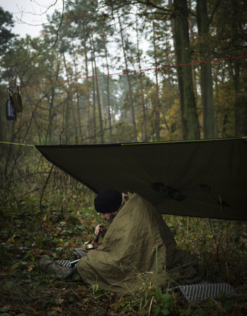 PONCZO PONCHO PELERYNA PRZECIWDESZCZOWA PAŁATKA HELIKON U.S. - TAIGA GREEN