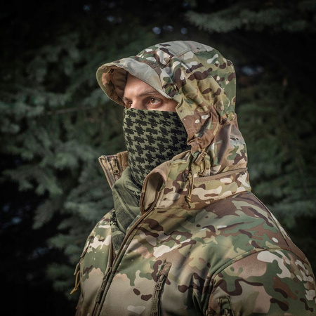 ARAFATKA CHUSTA OCHRONNA M-TAC SHEMAGH WZÓR W CZASZKI - ZIELONA OLIVE BLACK