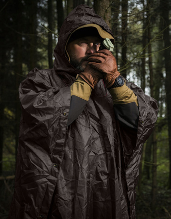 PONCHO PELERYNA PRZECIWDESZCZOWA PAŁATKA HELIKON U.S. MODEL - EARTH BROWN