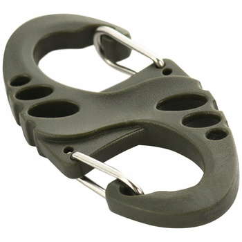 DWUSTRONNY KARABIŃCZYK TYPU S-HOOK BRELOK DO KLUCZY ABS M-TAC OLIVE ZIELONY
