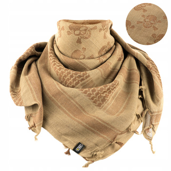 ARAFATKA CHUSTA OCHRONNA M-TAC SHEMAGH WZÓR W CZASZKI - COYOTE BROWN KHAKI