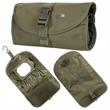 KOSMETYCZKA TURYSTYCZNA WISZĄCA TORBA TOALETOWA PODRÓŻNA M-TAC - OLIVE