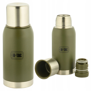 TERMOS TURYSTYCZNY 750 ML PRÓŻNIOWY PODWÓJNE ŚCIANKI M-TAC MILITARNY OLIVE