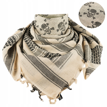ARAFATKA CHUSTA OCHRONNA M-TAC SHEMAGH WZÓR W CZASZKI - COYOTE BLACK KHAKI