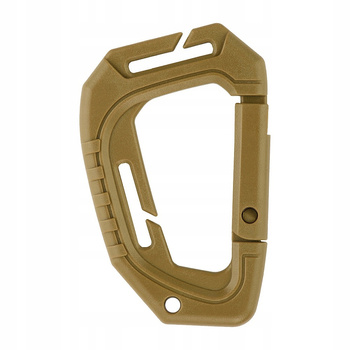 KARABIŃCZYK TYPU D-HOOK TACTICAL BRELOK DO KLUCZY ABS M-TAC COYOTE BRĄZOWY