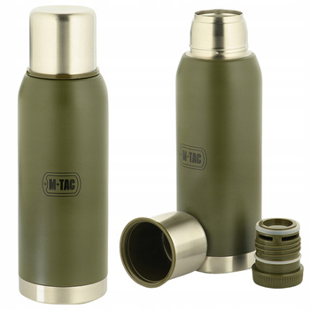 TERMOS TURYSTYCZNY 1L PRÓŻNIOWY PODWÓJNE ŚCIANKI M-TAC MILITARNY - OLIVE