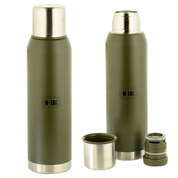 TERMOS TURYSTYCZNY 1,3L PRÓŻNIOWY PODWÓJNE ŚCIANKI M-TAC MILITARNY - OLIVE