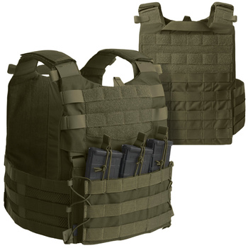 KAMIZELKA TAKTYCZNA WOJSKOWA PLATE CARRIER HELIKON GUARDIAN M - OLIVE GREEN